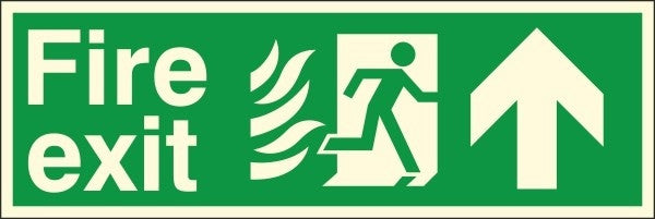 400 X 150Mm Fire Exit Up Sign