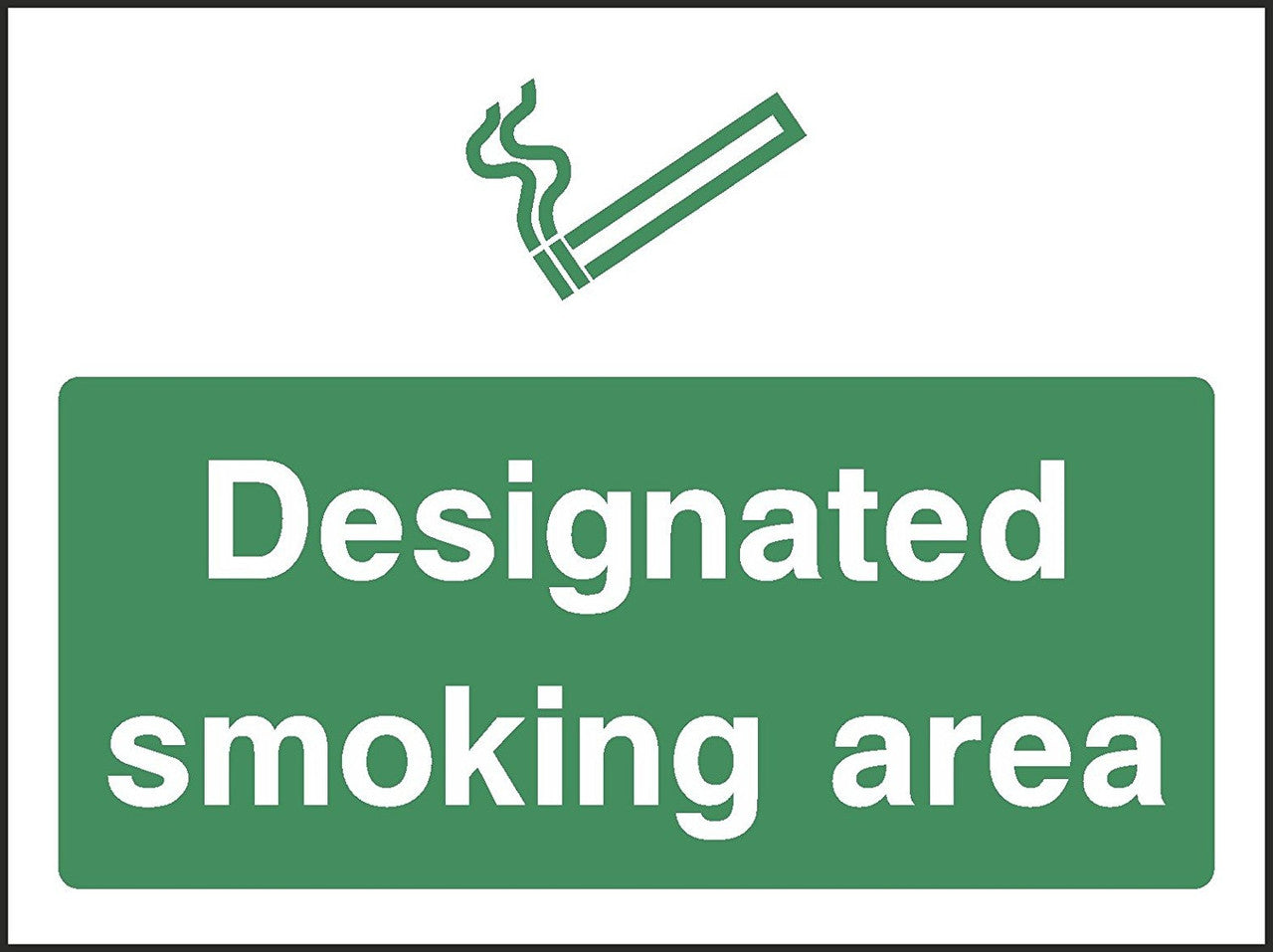 600 X 200 Designated Smoking Area Sign