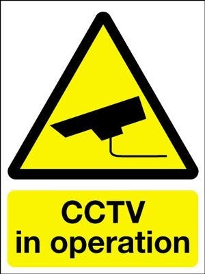 600 X 200 Warning Cctv Monitors This Site Sign