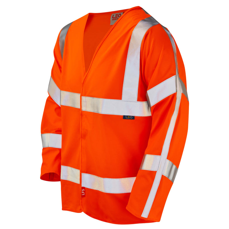 High Vis Orange Long Sleeve Flame Retardant Waistcoat
