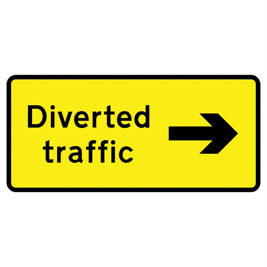 1050 X 450Mm Diverted Traffic Arrow Right Sign Plate