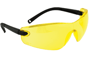 Pw34 Profile Amber Safety Glasses With Neck Cord