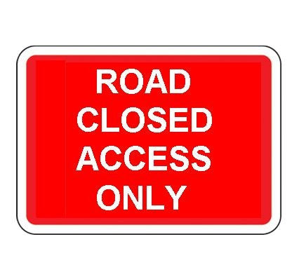 1050 X 750Mm Road Ahead Closed Sign Plate
