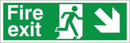 400 X 150 Fire Exit Down Sign