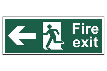 400 X 150Mm Fire Exit Left Sign