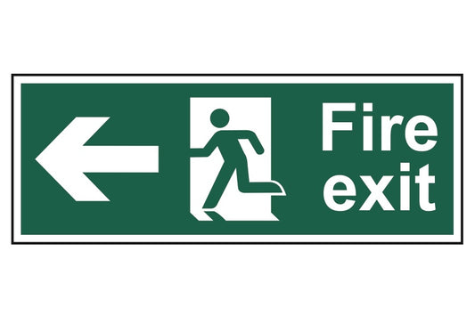400 X 150Mm Fire Exit Left Sign