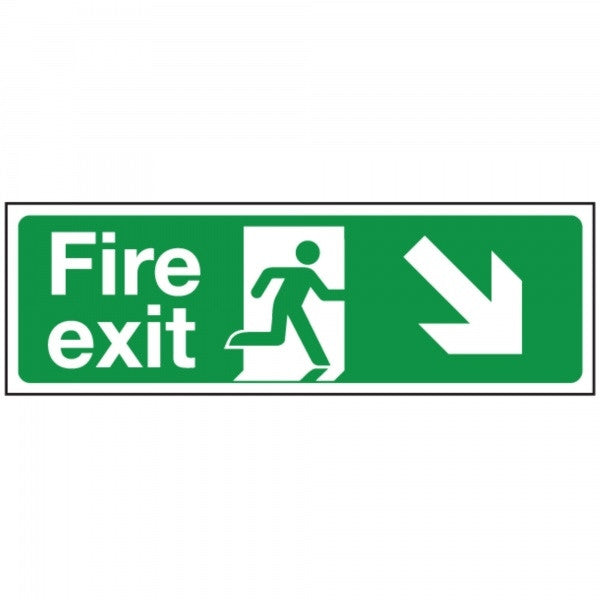 400 X 150Mm Fire Exit Right Sign