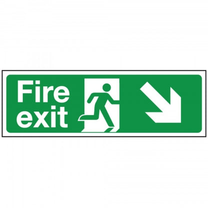 400 X 150Mm Fire Exit Right Sign