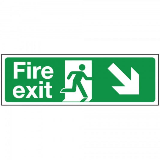 400 X 150Mm Fire Exit Right Sign