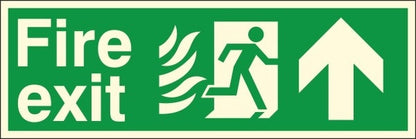 400 X 150Mm Fire Exit Up Sign