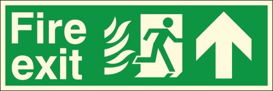 400 X 150Mm Fire Exit Up Sign