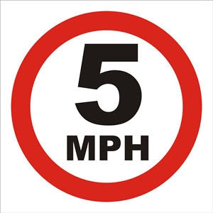 450 X 450Mm 5Mph Sign
