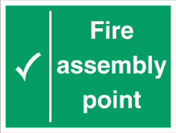 600 X 200 Fire Assembly Point Sign