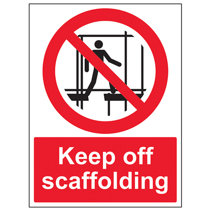 600 X 200 Keep Off Scaffolding Sign