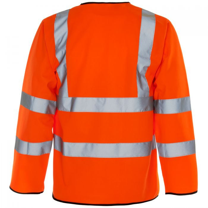 Orange High Vis Long Sleeve Waistcoat