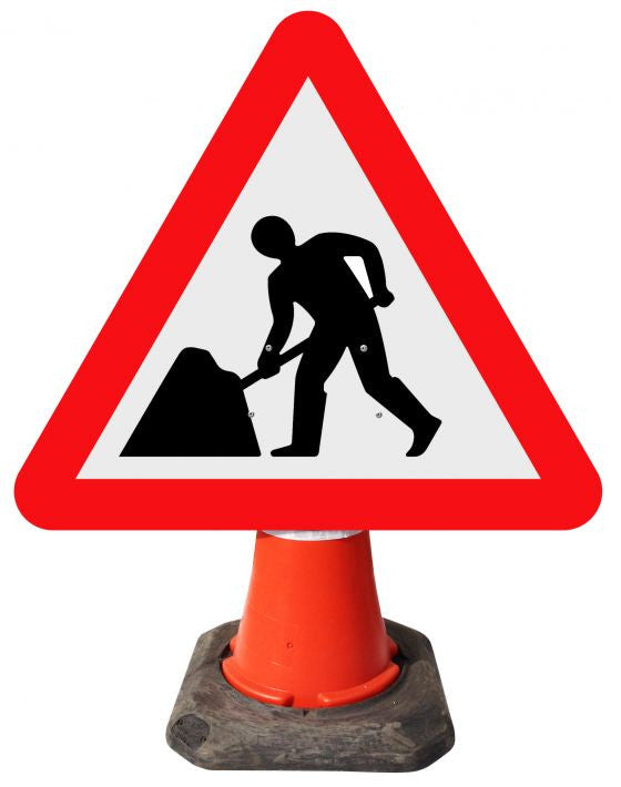 600Mm Road Works Ahead Cone Sign