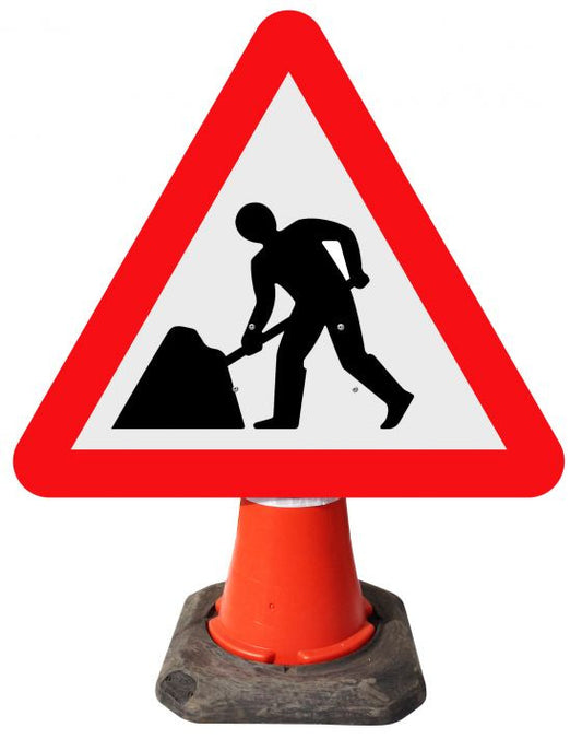 600Mm Road Works Ahead Cone Sign
