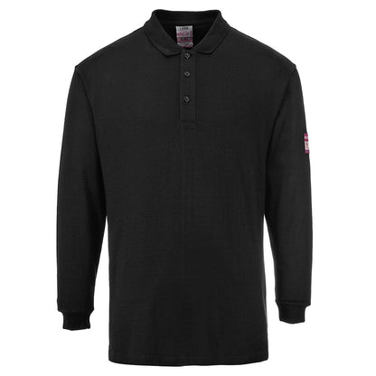 Navy Flame Retardant Long Sleeve Polo Shirt