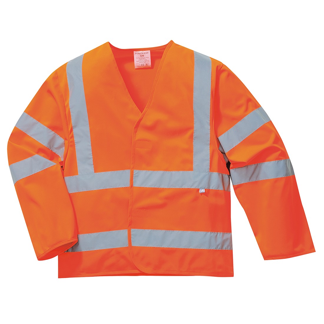 High Vis Orange Long Sleeve Flame Retardant Waistcoat