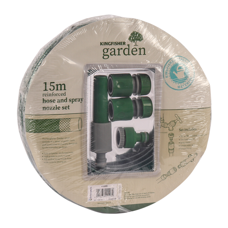 15M Garden Hose With Fittings