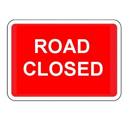 1050 X 750Mm Road Closed Sign Plate