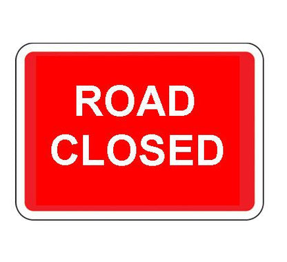 1050 X 750Mm Road Closed Sign Plate