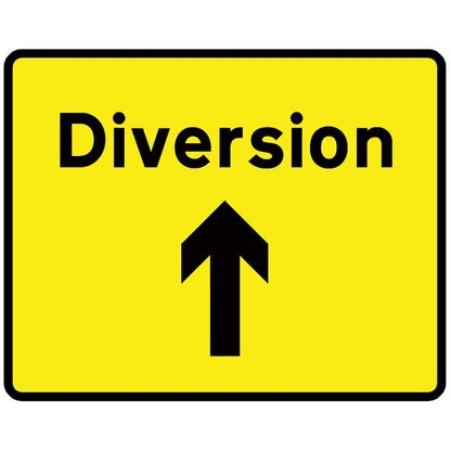 1050 X 750Mm Diversion Arrow Ahead Sign Plate