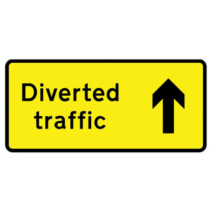 1050 X 450Mm Diverted Traffic Arrow Ahead Sign Plate
