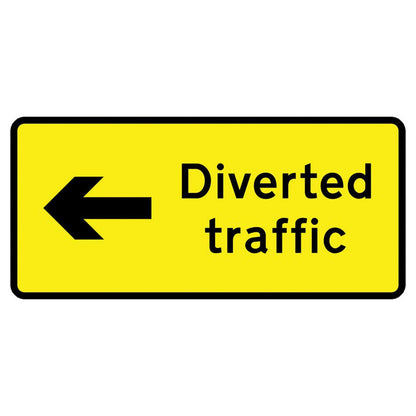 1050 X 450Mm Diverted Traffic Arrow Left Sign Plate