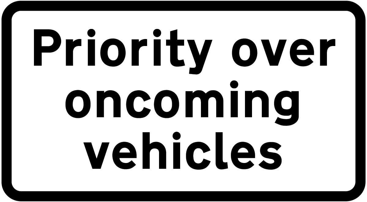 750Mm Priority Over Other Vehicles Supplementary Sign Plate