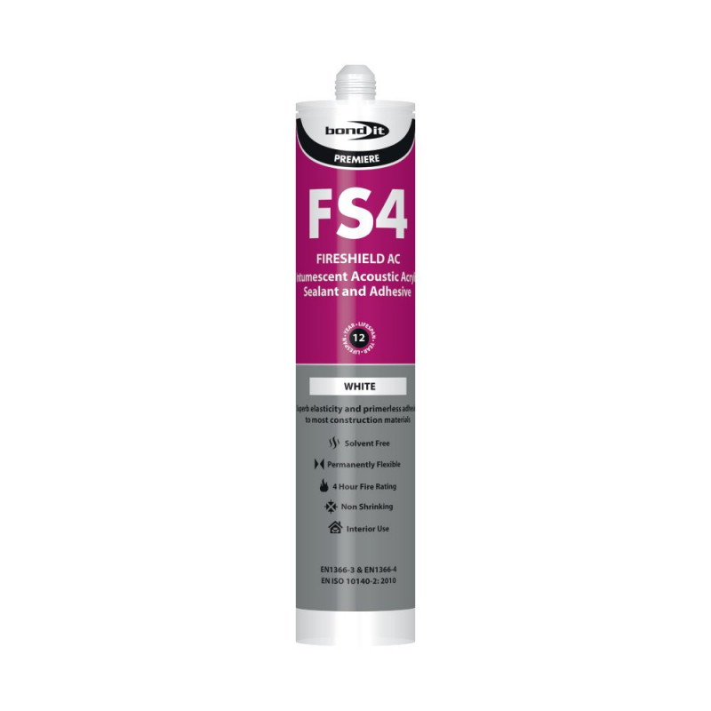 White Intumescent Fire Rated Silicone Sealant