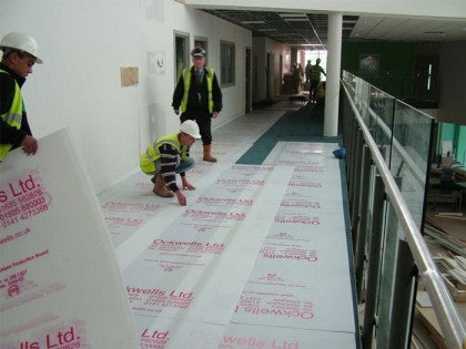 2.4M X 1.2M Corrugated Floor Protection Sheet 2Mm