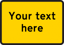 Customised Sign Plate - Yellow