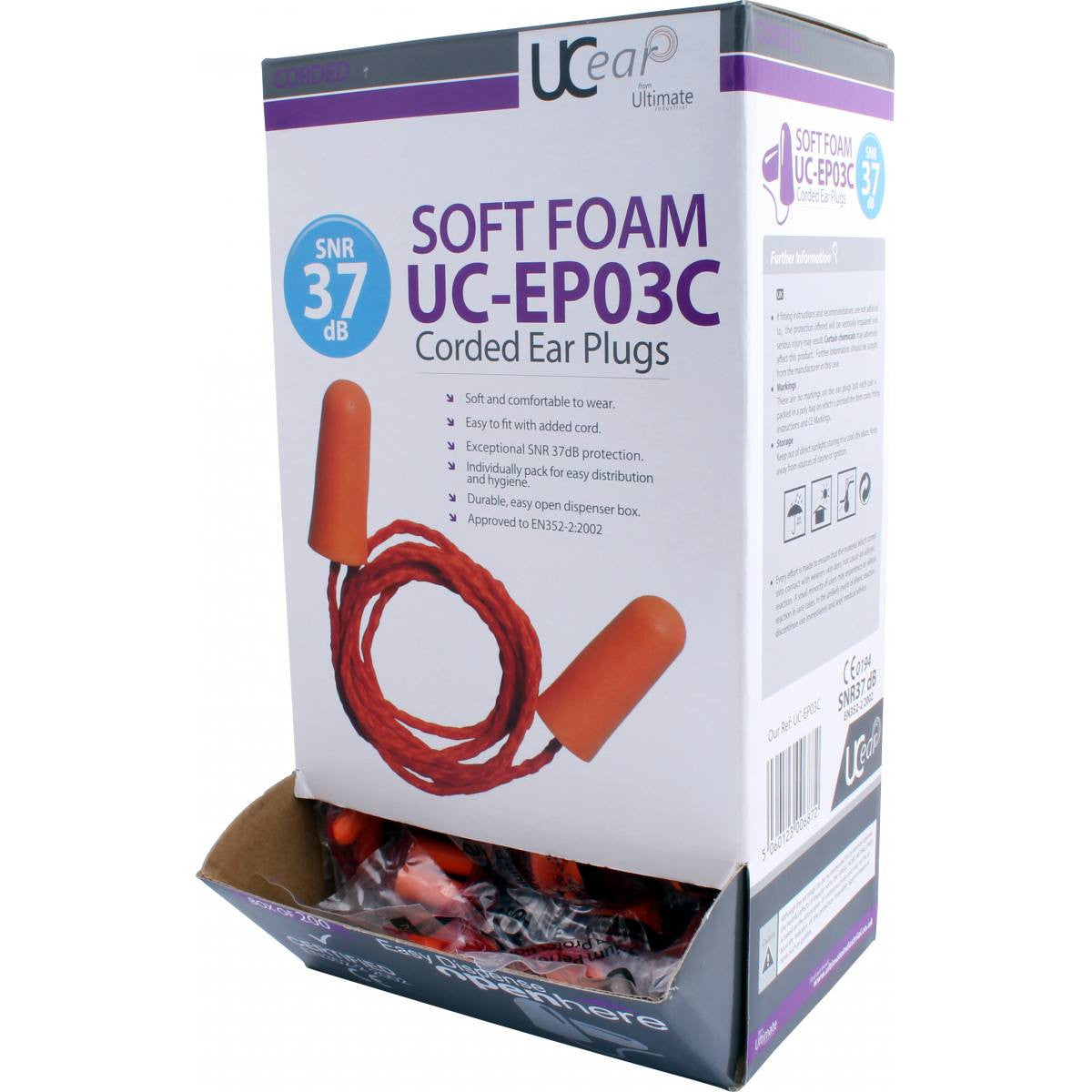 Foam Corded Ear Plugs (Box 200)