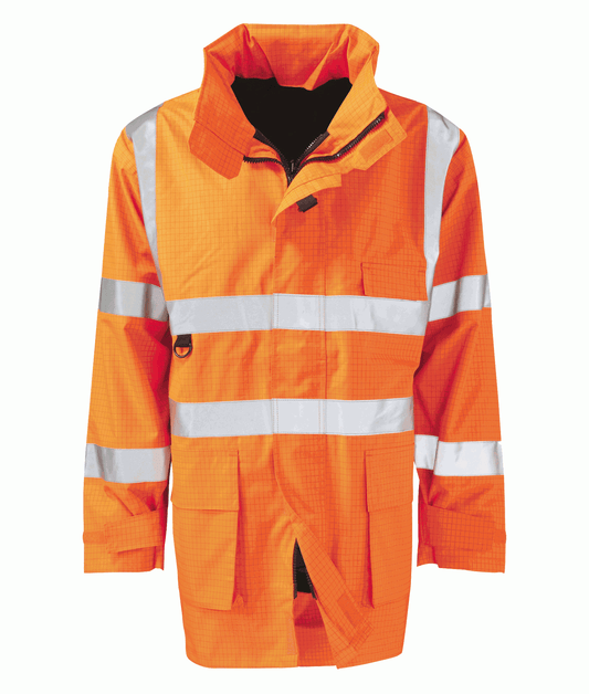 High Vis Orange Flame Retardant Padded Coat