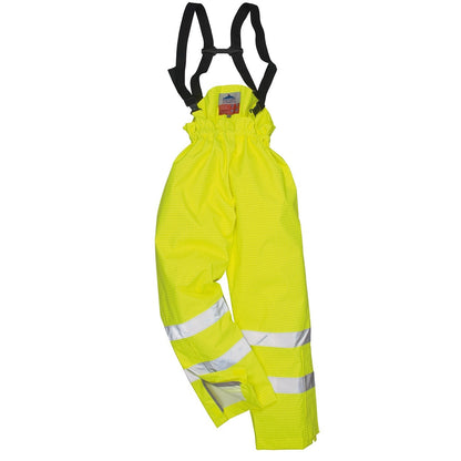 High Vis Yellow Flame Retardant Bib & Brace Trousers