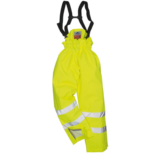 High Vis Yellow Flame Retardant Bib & Brace Trousers
