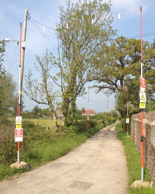 Overhead Cable Warning Goal Post