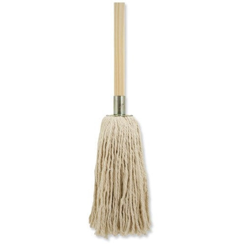 No.16 Cotton Mop Head With Metal Socket And Wooden Handle