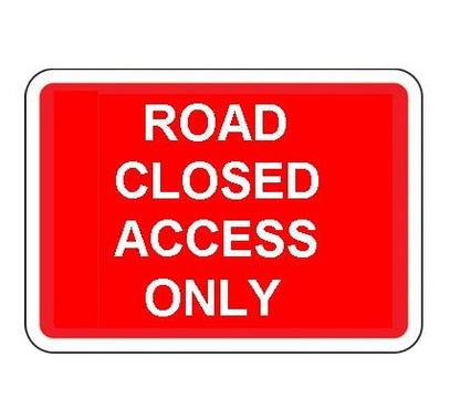 1050 X 750Mm Road Ahead Closed Sign Plate