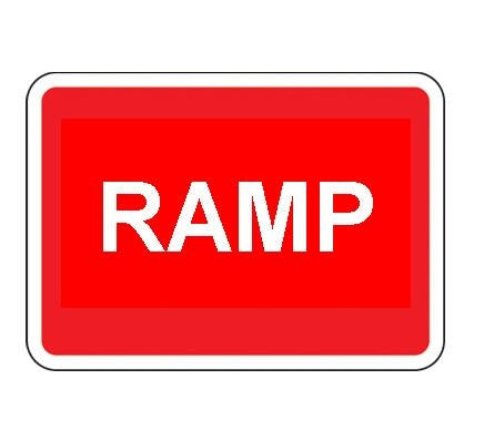 1050 X 750Mm Ramp Sign Plate
