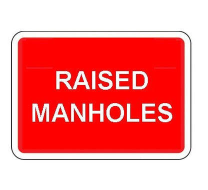 1050 X 750Mm Raised Manholes Sign Plate