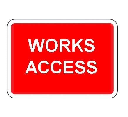 1050 X  750Mm Works Access Sign Plate