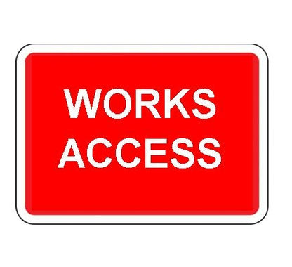 1050 X  750Mm Works Access Sign Plate