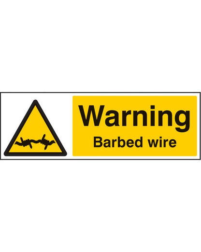300 X 100Mm Barb Wire Warning Sign